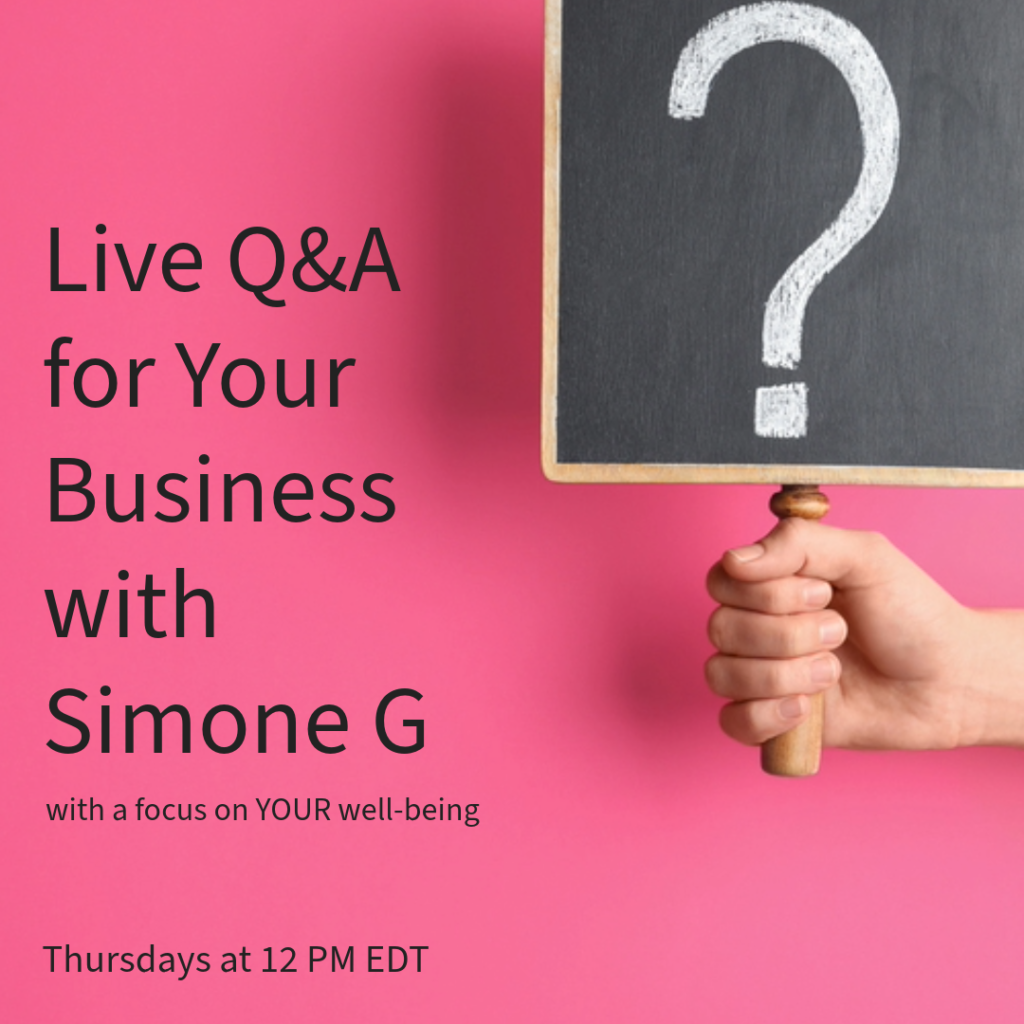 image for live Q&A workshop on pink background with question mark