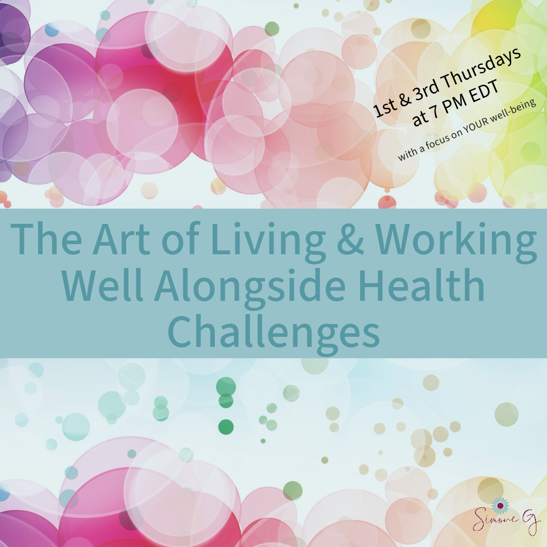 Light and airy colorful circles for BalanceUP Circles on The Art of Living & Working Well Alongside Health Challenges